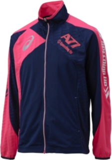 【ASICS/アシックス】 A77 トレーニングジャケット ネイビーブルーxディバピンク ユニセックス アシックス